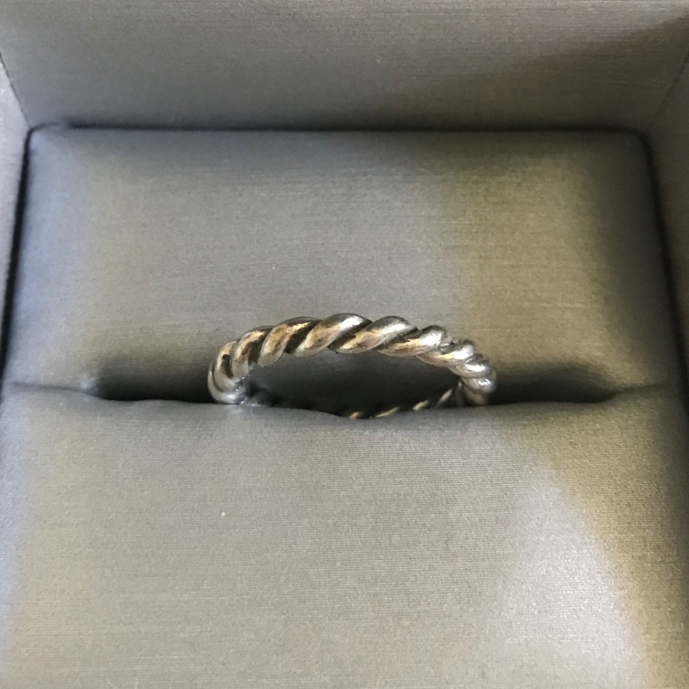 Pandora Silver Rope Ring Size 6.5